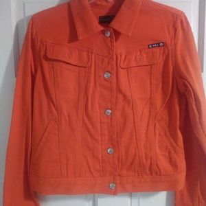 LRL Ralph Lauren Denim Jean Jacket in Orange Sz: M